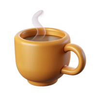 dazzling memorable A coffee mug with steam, minimalist design with Transparent Background png