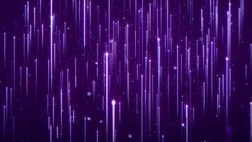 brilhante brilhando linha e Estrela partículas em roxa gradiente fundo. isto luxo brilhante glamouroso prêmios cerimônia celebração fundo animação é cheio hd e uma desatado laço. video