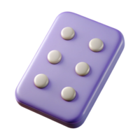 acclaimed geometric Hyper-specific, isolated cutout of a single domino tile, double six with Transparent Background elite png