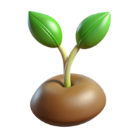elegant dreamy organic Concept art style, isolated cutout of a single, sprouting seed with its first two leaves emerging with Transparent Background perfect clarity png