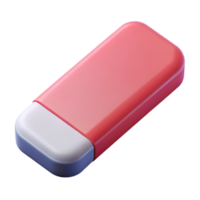 exemplary contemporary Hyper-specific photorealistic isolated cutout of a single eraser with Transparent Background detailed png