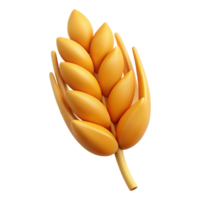 dynamic breathtaking Hyper-specific concept art render of a single grain of wheat with Transparent Background flawless png