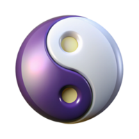 celebrated tropical Yin Yang Symbol, Taoist philosophy, balance and harmony, with Transparent Background artisan png