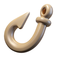 dazzling mysterious classic Hyper-specific, professional render of a tribal fish hook carved from bone Isolated cutout with Transparent Background sharp png