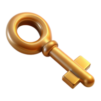 dreamy vibrant Professional render of a single antique skeleton key, hyper-specific, isolated cutout with Transparent Background ultra HD png
