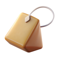 beautiful joyful tropical Hyper-specific professional render of a single tea bag, isolated cutout with Transparent Background handcrafted png