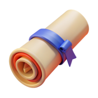 alluring tranquil rustic A single, rolled-up scroll, tied with a ribbon with Transparent Background high quality png