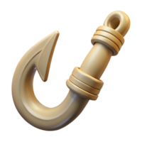 exquisite geometric Hyper-specific, professional render of a tribal fishing hook carved from bone, isolated cutout with Transparent Background masterfully captured png