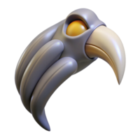breathtaking tranquil industrial Isolated cutout Ultra-detailed, concept art style, professional render Single Harpy talon, sharp and curved with Transparent Background perfect clarity png