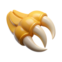 alluring traditional Concept art style, hyper-specific, isolated cutout of a single Nemean Lion claw, retracting with Transparent Background crisp png