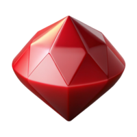 breathtaking geometric Photorealistic professional render, isolated cutout of a single blood-red ruby, hyper-specific with Transparent Background top-tier png