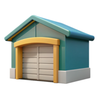 distinctive gothic Garage door sectional overhead with Transparent Background original png