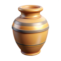 alluring mid-century Ultra-detailed, isolated cutout, photorealistic render of a single Egyptian canopic jar, hyper-specific with Transparent Background luxury png