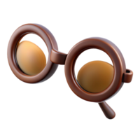 acclaimed impressionist Photorealistic, ultra-detailed isolated cutout of a vintage spectacles with round frames with Transparent Background masterfully captured png