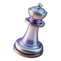 alluring industrial Hyper-specific, photorealistic professional render of a single, levitating, glass chess piece king with Transparent Background luxury png