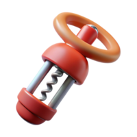 captivating mysterious geometric Concept art style, isolated cutout of a single corkscrew with Transparent Background authentic png