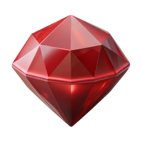 enchanting unforgettable Photorealistic professional render, isolated cutout of a single blood-red ruby, hyper-specific with Transparent Background png