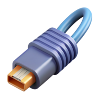 beautiful tranquil elegant Hyper-specific, ultra-detailed, professional render of a single, fiber optic cable connector, isolated cutout with Transparent Background impeccable png