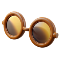 dazzling exceptional Photorealistic, hyper-specific professional render of a vintage pair of spectacles with round lenses with Transparent Background png