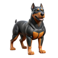 coveted art deco Rottweiler, muscular, powerful, attentive with Transparent Background premium png