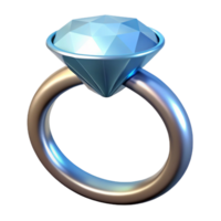 alluring organic Hyper-specific professional render of a diamond ring with sparkling facets and a platinum band with Transparent Background flawless png