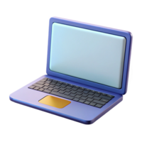 alluring ethereal surreal Laptop, open with blank screen, with Transparent Background precision png