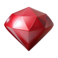 beautiful timeless Hyper-specific, professional render of a single, levitating ruby gemstone, photorealistic, isolated cutout with Transparent Background png