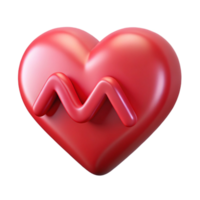 energetic exquisite Concept art style, isolated cutout of a single, abstract, pulsating heart with Transparent Background 4K png