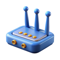 distinctive bohemian Network router with multiple antennas with Transparent Background studio quality png