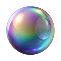 celebrated geometric Photorealistic, hyper-specific professional render of a single, isolated, perfectly formed soap bubble with iridescent colors with Transparent Background original png