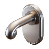 dramatic whimsical geometric Professional render of a hyper-specific, isolated, minimalist style door handle with Transparent Background genuine png