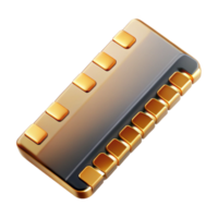 elegant urban Hyper-specific, isolated cutout of a single RAM module, photorealistic, professional render, ultra-detailed gold contacts with Transparent Background artisan png