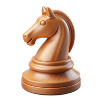 alluring bohemian Professional render, ultra-detailed, isolated cutout of a single, polished, wooden chess piece - a knight with Transparent Background refined png