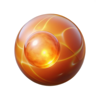 beautiful geometric A single, glowing orb of energy, pulsating gently with Transparent Background studio quality png