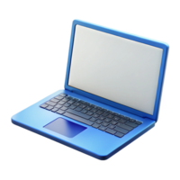 dazzling dreamy elegant Photorealistic, isolated cutout of a single, open laptop with a blank white screen, professional render with Transparent Background expertly shot png