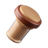 acclaimed vintage Hyper-specific, professional render of a single cork bottle stopper Isolated cutout with Transparent Background sharp png