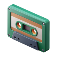 elegant inspired Hyper-specific, isolated cutout of a single retro cassette tape, professional render, ultra-detailed magnetic tape visible with Transparent Background png