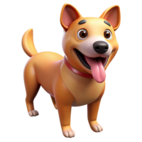 calm pristine Dog, panting, happy expression, with Transparent Background sharp png
