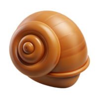 exemplary classic Concept art style, isolated cutout of a single, coiled snail shell, brown and spiraled with Transparent Background museum quality png