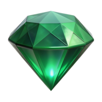 bold serene A single, polished gemstone emerald, with Transparent Background genuine png