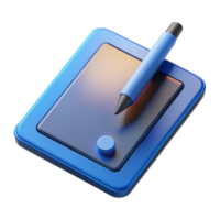 distinctive vintage A digital tablet with a stylus pen with Transparent Background artisan png