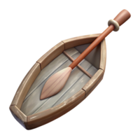 distinctive bohemian Concept art style, isolated cutout of a single Stygian boat oar, weathered and cracked with Transparent Background expertly shot png