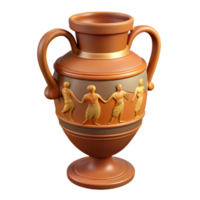 calm gorgeous An ancient Greek vase with mythological figures with Transparent Background 8K png