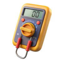 dramatic victorian A digital multimeter displaying a voltage reading with Transparent Background studio quality png