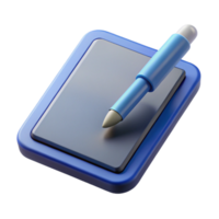 dazzling rustic Tablet with stylus pen with Transparent Background fine detail png