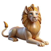 dreamy pristine Sphinx, mythical creature, lion body, human head, with Transparent Background sharp png