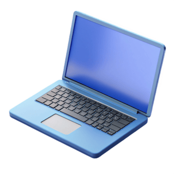 celebrated victorian Photorealistic, isolated cutout of a single open laptop displaying a blank screen, hyper-specific keyboard layout, professional render with Transparent Background authentic png