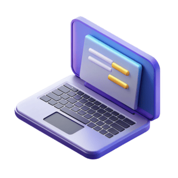 excepcional geométrico aberto computador portátil exibindo código em a tela, com transparente fundo refinado png