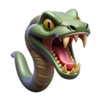 elegant mysterious modern Photorealistic, isolated cutout Hyper-specific professional render of a single Hydra head, hissing, venomous fangs exposed with Transparent Background original png