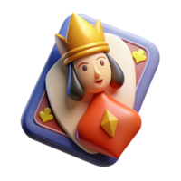 enchanting sought-after Hyper-specific isolated cutout of a stylized playing card Queen of Spades, concept art style professional render with Transparent Background png